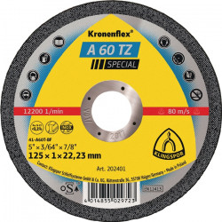 Trennscheibe A 60 TZ Special D115x1mm ger.INOX Bohr.22,23mm KLINGSPOR Trennscheibe A 60 TZ Special D115x1mm ger.INOX Bohr.22,23mm KLINGSPOR