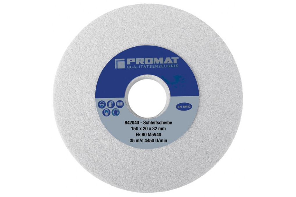 Schleifbockscheibe Ø175xB25x32mm 80 Form A AlOxid PROMAT Schleifbockscheibe Ø175xB25x32mm 80 Form A AlOxid PROMAT