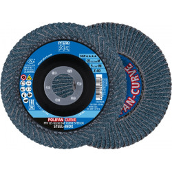Fächerscheibe POLIFAN Z SGP CURVE STEELOX D.125mm K.40 INOX ZK Ausf.M PFERD