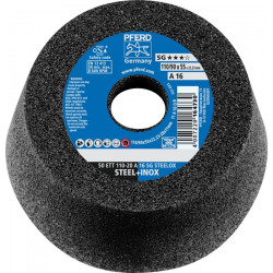 Schleiftopf ETT SG STEELOX 110 55mm INOX u.STA 16 Bohr.22,23mm PFERD