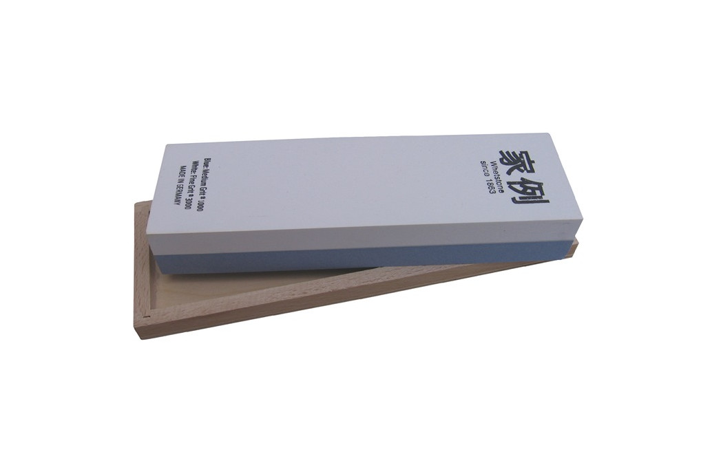 Abziehstein L200xB60xH30mm 1000 3000 im Holzkasten MÜLLER