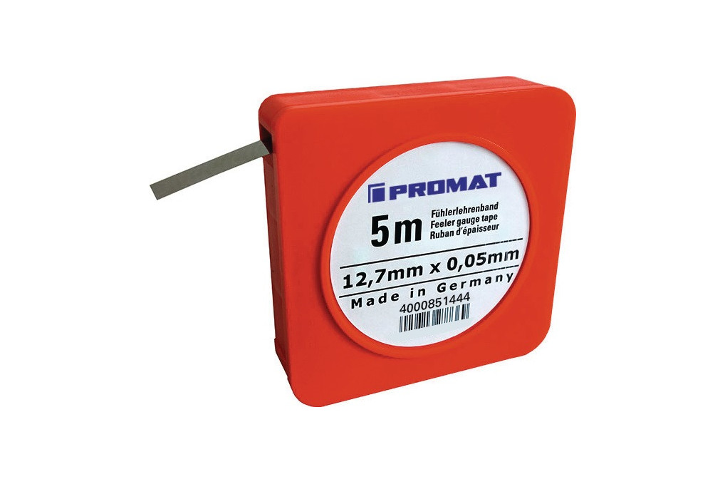Fühlerlehrenband S.1,00mm L.5m B.12,7mm PROMAT Fühlerlehrenband S.1,00mm L.5m B.12,7mm PROMAT