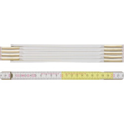 Gliedermaßstab 9143 L.3m B.16mm mm cm EG III Buche weiß gelb BMI Gliedermaßstab 9143 L.3m B.16mm mm cm EG III Buche weiß gelb BMI