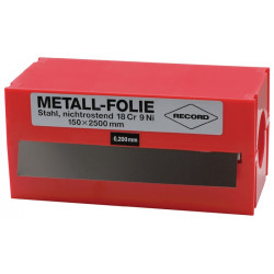 Metallfolie D.0,200mm VA 1.4301 L.2500mm B.150mm RECORD Metallfolie D.0,200mm VA 1.4301 L.2500mm B.150mm RECORD
