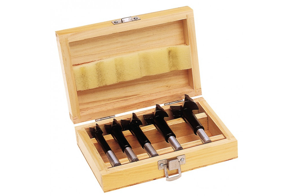 Kunstbohrersatz 5 tlg.hartmetallbestückt D.15,20,25,30,35mm Holzkasette PROMAT Kunstbohrersatz 5 tlg.hartmetallbestückt D.15,20,25,30,35mm Holzkasette PROMAT