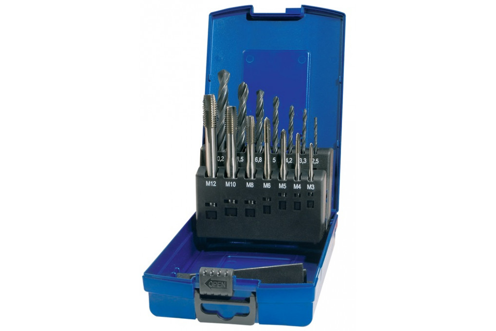 Maschinengewindebohrerset DIN 371 376 C M3 M12 14tlg.HSS Ku. Kass.PROMAT Maschinengewindebohrerset DIN 371 376 C M3 M12 14tlg.HSS Ku. Kass.PROMAT