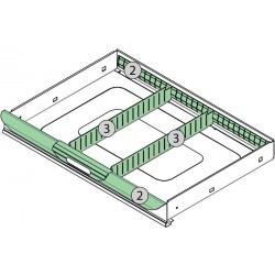 Schubladenunterteilungsmaterial 4 tlg.PROMAT Schubladenunterteilungsmaterial 4 tlg.PROMAT