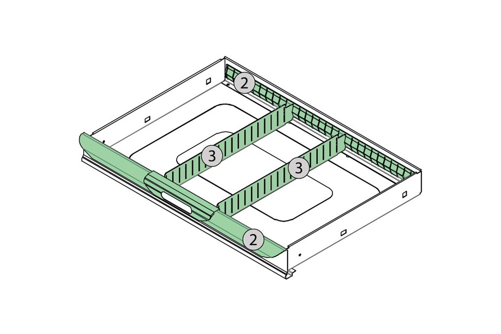 Schubladenunterteilungsmaterial 4 tlg.PROMAT Schubladenunterteilungsmaterial 4 tlg.PROMAT