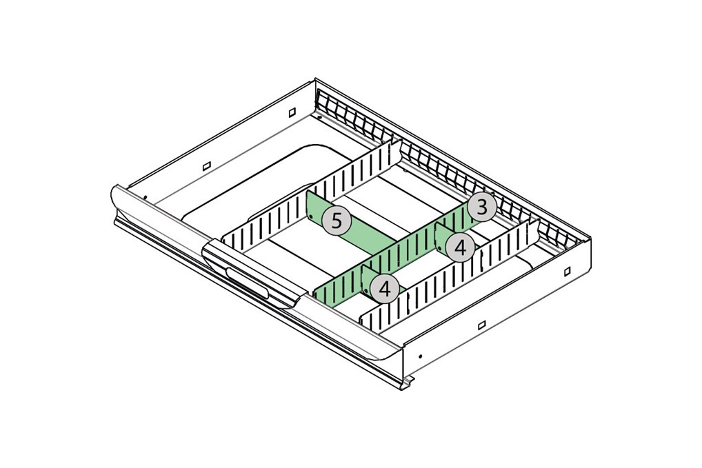 Schubladenunterteilungsmaterial 4 tlg.Erweiterungsset 1 PROMAT Schubladenunterteilungsmaterial 4 tlg.Erweiterungsset 1 PROMAT