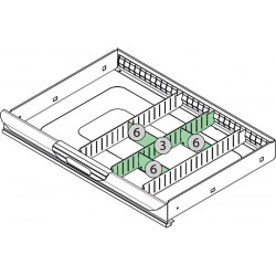 Schubladenunterteilungsmaterial 4 tlg.Erweiterungsset 2 PROMAT Schubladenunterteilungsmaterial 4 tlg.Erweiterungsset 2 PROMAT