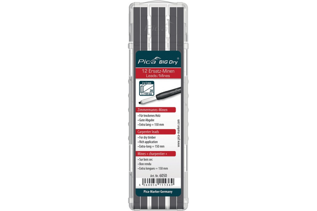 Minenset Pica BIG Dry 12x graphit 2H trockenes HO 12 Minen Set Minenset Pica BIG Dry 12x graphit 2H trockenes HO 12 Minen Set