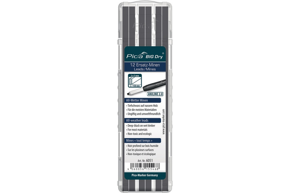 Minenset Pica BIG Dry 12x graphit schwarz nasses HO 12 Minen Set Minenset Pica BIG Dry 12x graphit schwarz nasses HO 12 Minen Set