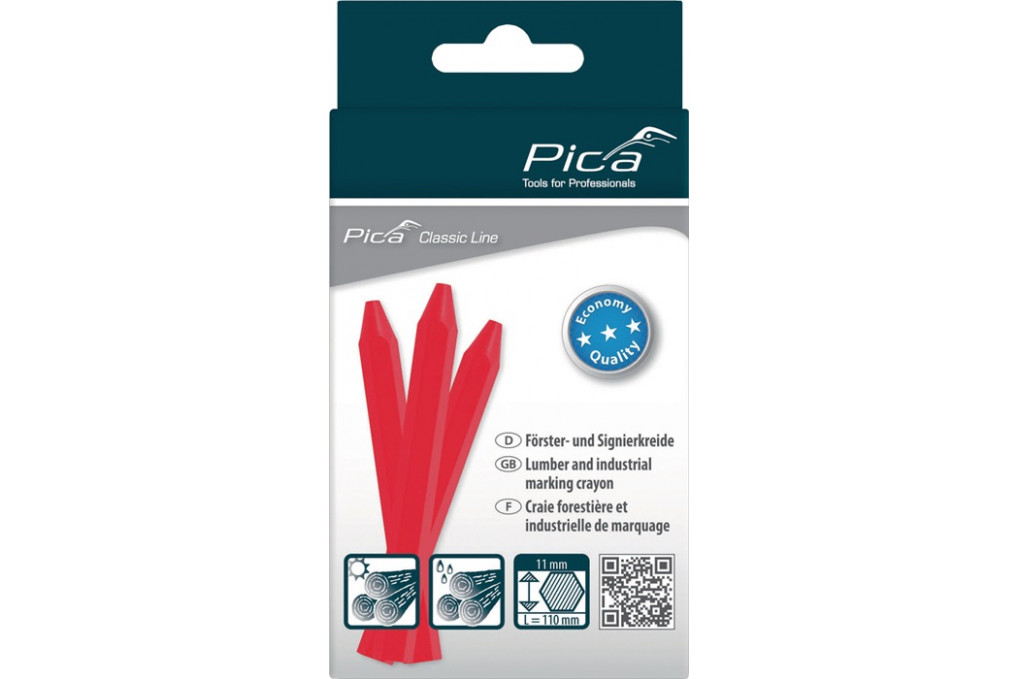 Signierkreide Classic ECO 591 rot unpapiert 12 St. Schachtel PICA Signierkreide Classic ECO 591 rot unpapiert 12 St. Schachtel PICA