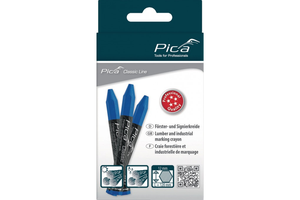 Signierkreide Classic ECO 591 blau unpapiert 12 St. Schachtel PICA Signierkreide Classic ECO 591 blau unpapiert 12 St. Schachtel PICA