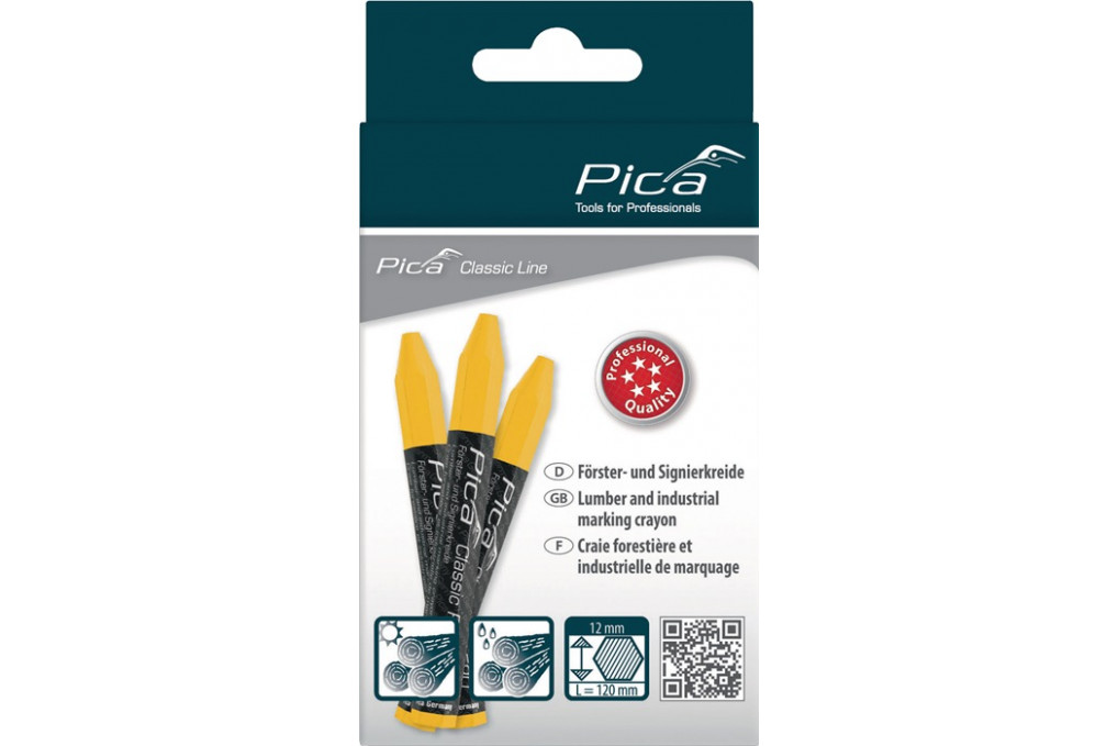Förster Signierkreide Classic PRO 590 gelb papiert 12 St. Schachtel PICA Förster Signierkreide Classic PRO 590 gelb papiert 12 St. Schachtel PICA