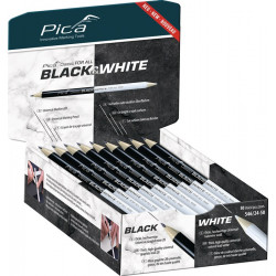 Markierstift Classic FOR ALL Black&White L.24cm 2B beids.gespitzt PICA Markierstift Classic FOR ALL Black&White L.24cm 2B beids.gespitzt PICA