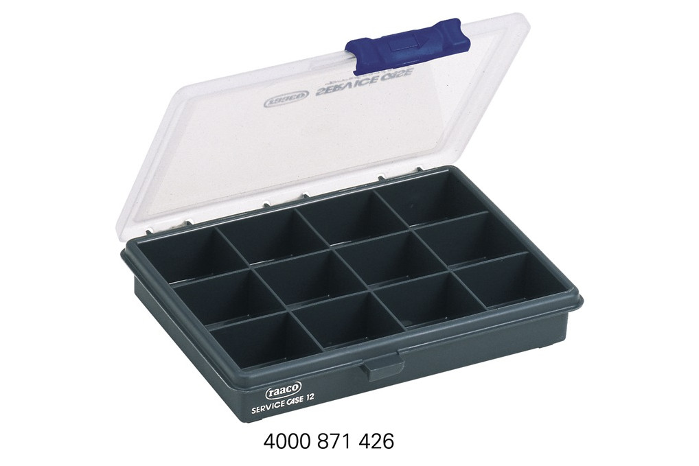 Sortimentskasten B175xT143xH32mm 12 Fächer transp.dunkelblau RAACO Sortimentskasten B175xT143xH32mm 12 Fächer transp.dunkelblau RAACO