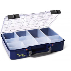 Sortimentskasten CarryLite 80 4x8 9 B337xT278xH80mm 9 Fächer blau RAACO Sortimentskasten CarryLite 80 4x8 9 B337xT278xH80mm 9 Fächer blau RAACO