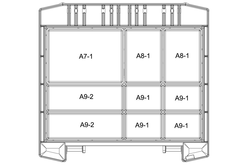 Sortimentskoffer boxxser B241xT225xH55mm 9 Fächer m.Profilraster RAACO Sortimentskoffer boxxser B241xT225xH55mm 9 Fächer m.Profilraster RAACO