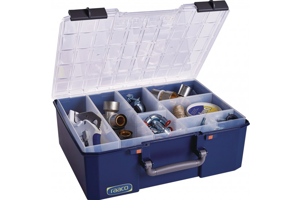 Sortimentskasten CarryLite 150 B413xT330xH147mm 8 Fächer blau RAACO Sortimentskasten CarryLite 150 B413xT330xH147mm 8 Fächer blau RAACO