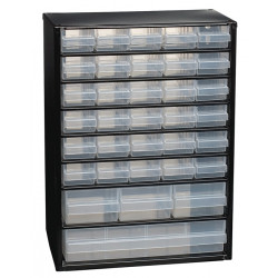 Kleinteilemagazin B306xT150xH420mm Stahlbl.34 Schubl.Poypropylen Kleinteilemagazin B306xT150xH420mm Stahlbl.34 Schubl.Poypropylen