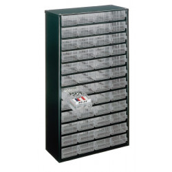 Kleinteilemagazin B306xT150xH552mm galvanisiertes Stahlbl.48 Schubl.PP Kleinteilemagazin B306xT150xH552mm galvanisiertes Stahlbl.48 Schubl.PP