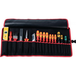 Werkzeugrolltasche 20 Fächer B740xH330mm Nyl.schwarz rot PARAT Werkzeugrolltasche 20 Fächer B740xH330mm Nyl.schwarz rot PARAT