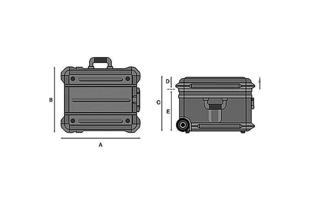 Schalenkoffer Innen B470xT390xH340mm HDPE 64l PROMAT Schalenkoffer Innen B470xT390xH340mm HDPE 64l PROMAT