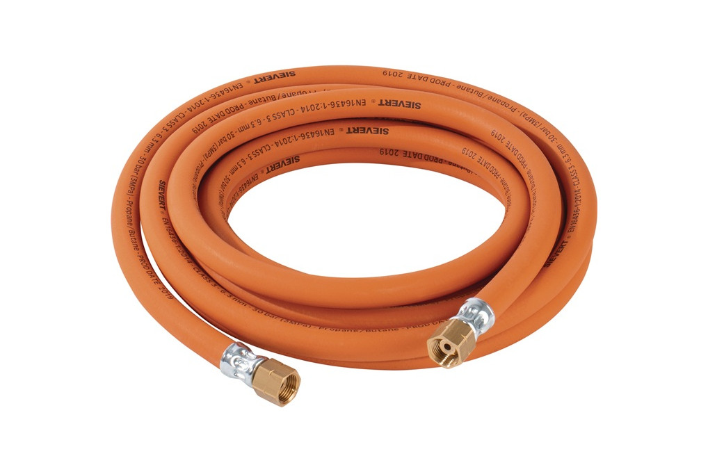 Propangasschlauch 5xmm G3 8" LHxG3 8" LH Hochdruck L.10m SIEVERT Propangasschlauch 5xmm G3 8" LHxG3 8" LH Hochdruck L.10m SIEVERT