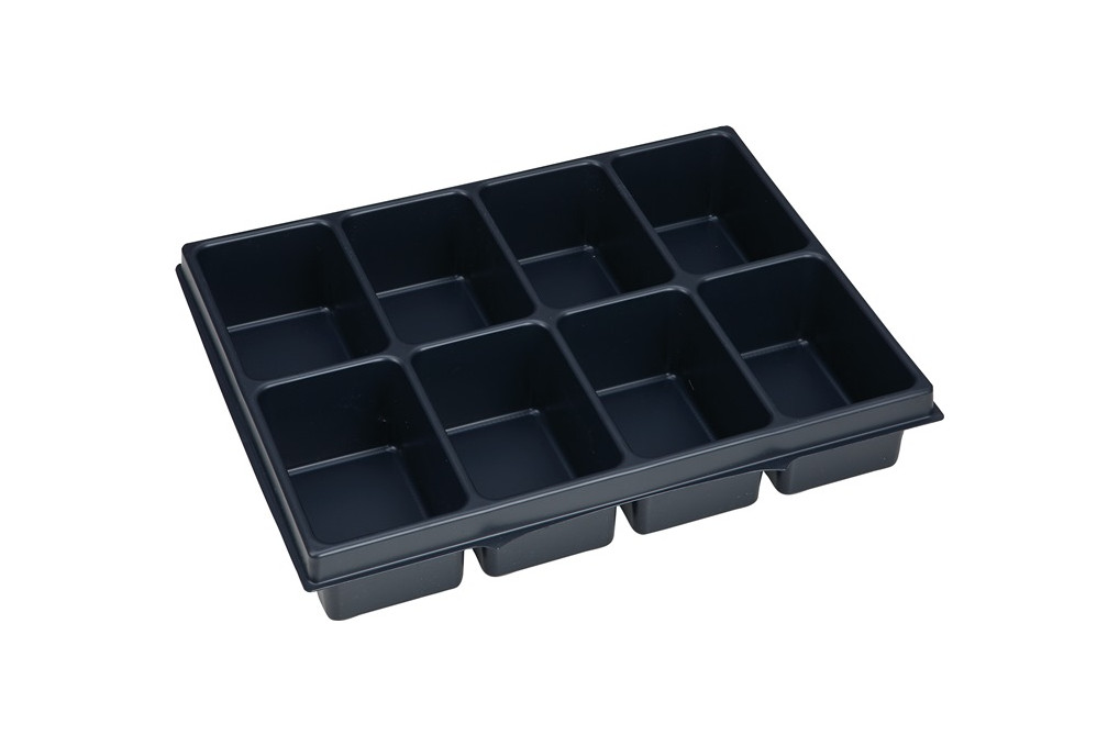Kleinteileeinsatz i BOXX® iB 72 B349xT265xH63mm Polystyrol m.8 Mulden Kleinteileeinsatz i BOXX® iB 72 B349xT265xH63mm Polystyrol m.8 Mulden
