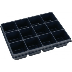 Kleinteileeinsatz i BOXX® iB 72 B349xT265xH63mm Polystyrol m.12 Mulden Kleinteileeinsatz i BOXX® iB 72 B349xT265xH63mm Polystyrol m.12 Mulden