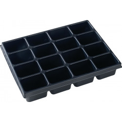 Kleinteileeinsatz i BOXX® iB 72 B349xT265xH63mm Polystyrol m.16 Mulden Kleinteileeinsatz i BOXX® iB 72 B349xT265xH63mm Polystyrol m.16 Mulden