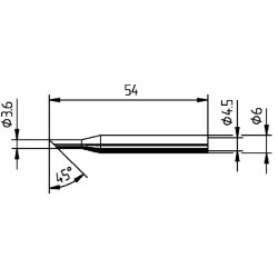 Lötspitze Serie 162 angeschrägt B.3,6mm 0162 LD SB ERSA Lötspitze Serie 162 angeschrägt B.3,6mm 0162 LD SB ERSA
