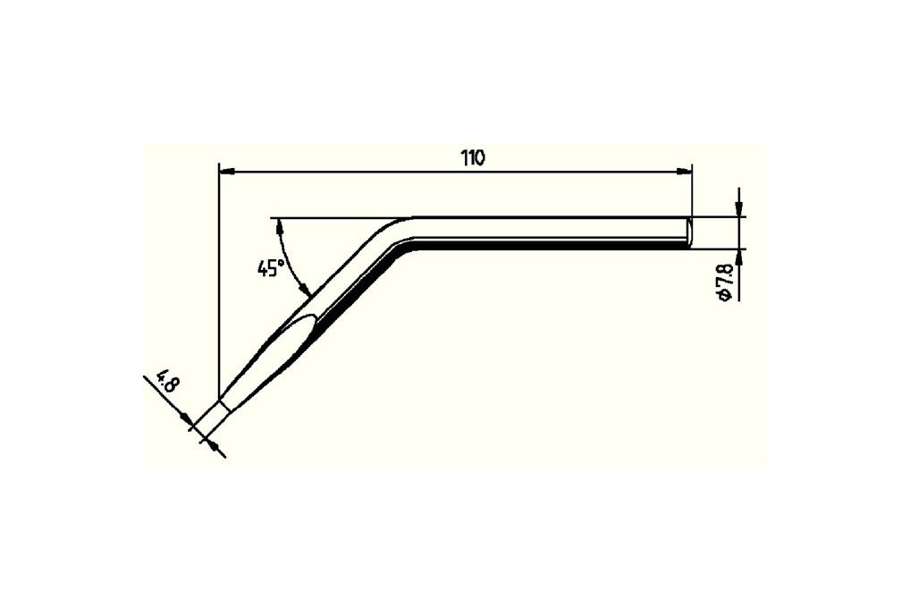 Lötspitze Ser.082 abgew.B.4,8mm 0082 JD SB ERSA Lötspitze Ser.082 abgew.B.4,8mm 0082 JD SB ERSA
