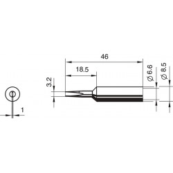 Lötspitze Ser.832 meißelförmig B.3,2mm 0832 ED SB ERSA Lötspitze Ser.832 meißelförmig B.3,2mm 0832 ED SB ERSA