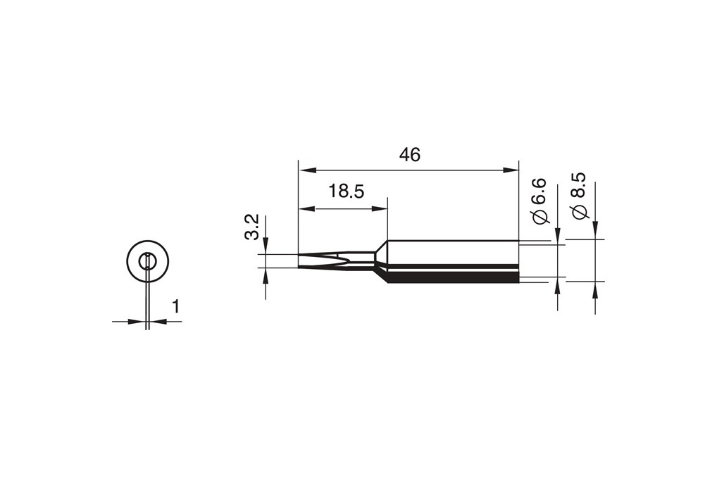 Lötspitze Ser.832 meißelförmig B.3,2mm 0832 ED SB ERSA Lötspitze Ser.832 meißelförmig B.3,2mm 0832 ED SB ERSA