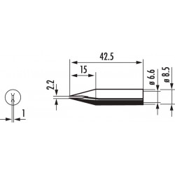 Lötspitze Ser.842 meißelförmig B.2,2mm 0842 CDLF SB ERSA Lötspitze Ser.842 meißelförmig B.2,2mm 0842 CDLF SB ERSA