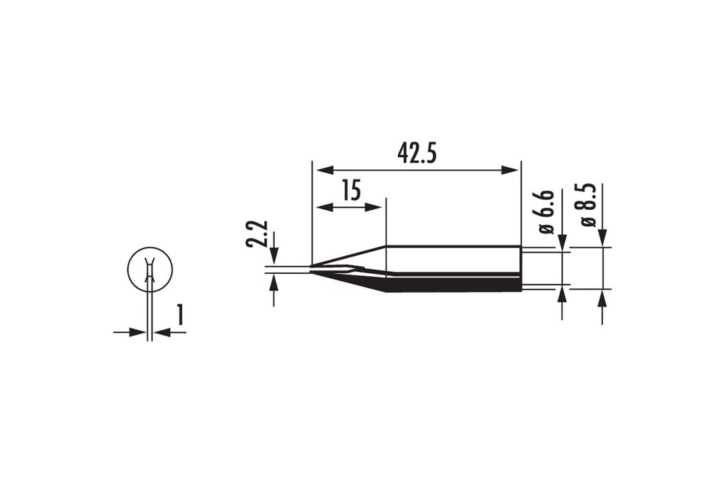 Lötspitze Ser.842 meißelförmig B.2,2mm 0842 CDLF SB ERSA Lötspitze Ser.842 meißelförmig B.2,2mm 0842 CDLF SB ERSA