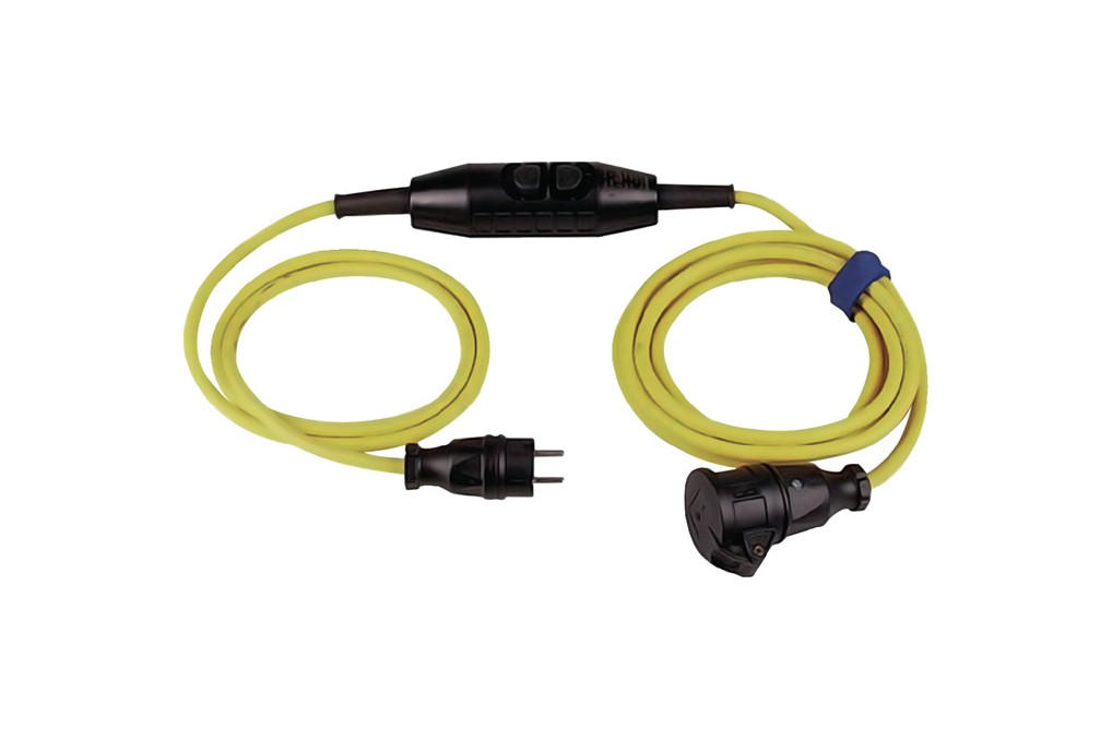 Schutzkontaktverlängerung 16 A 230 V 3x1,5mm² 4,5m H07RN F gelb JÄGER DIREKT