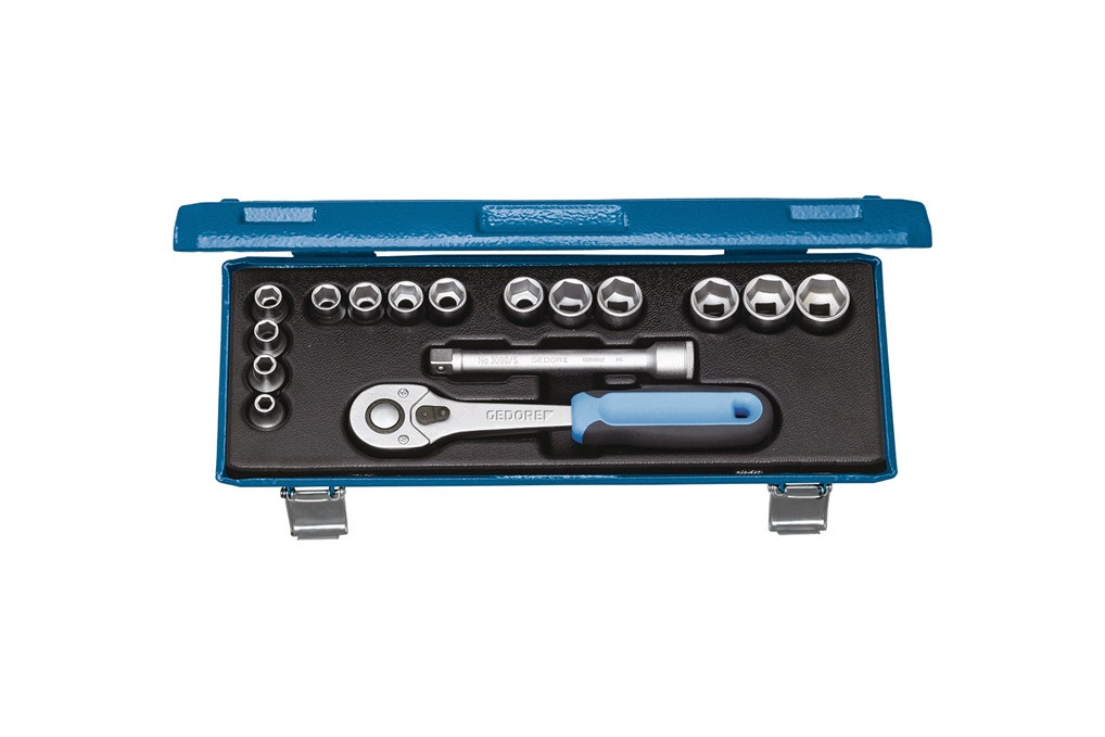 Steckschlüsselsatz 30 JMU 10 16 tlg.3 8 Zoll SW 6 19mm Z.32 6KT GEDORE Steckschlüsselsatz 30 JMU 10 16 tlg.3 8 Zoll SW 6 19mm Z.32 6KT GEDORE