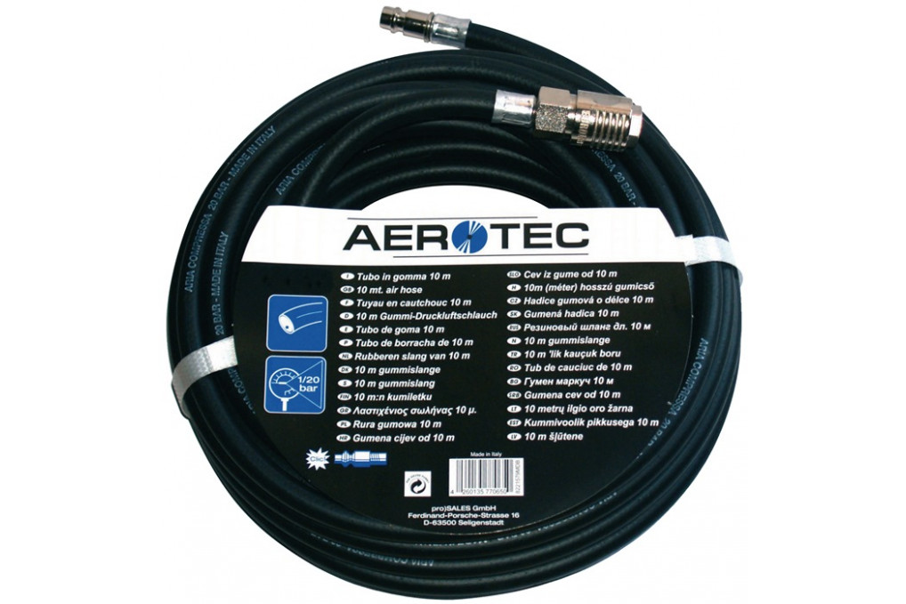 Druckluftschlauch ID 9mm L.20m Kuppl.DN 7,2 AEROTEC