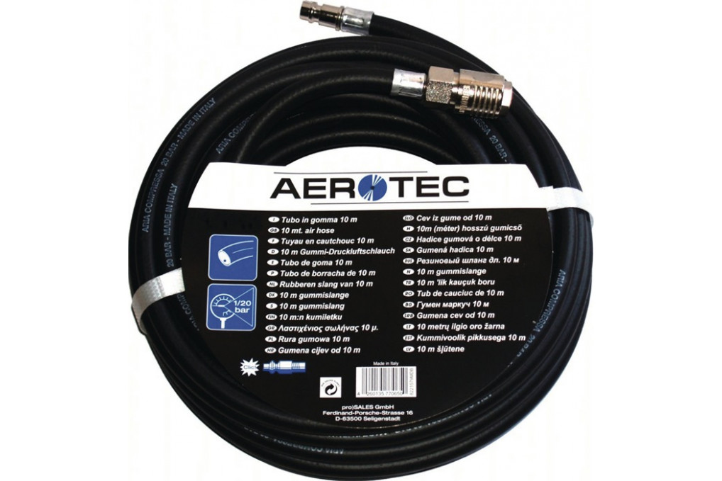 Druckluftschlauch ID 13mm L.10m Kuppl.DN 7,2 AEROTEC