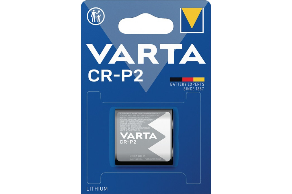 Batterie ULTRA Lithium 6 V CRP2 1450 mAh CR P2 6204 1 St. Bl.VARTA Batterie ULTRA Lithium 6 V CRP2 1450 mAh CR P2 6204 1 St. Bl.VARTA