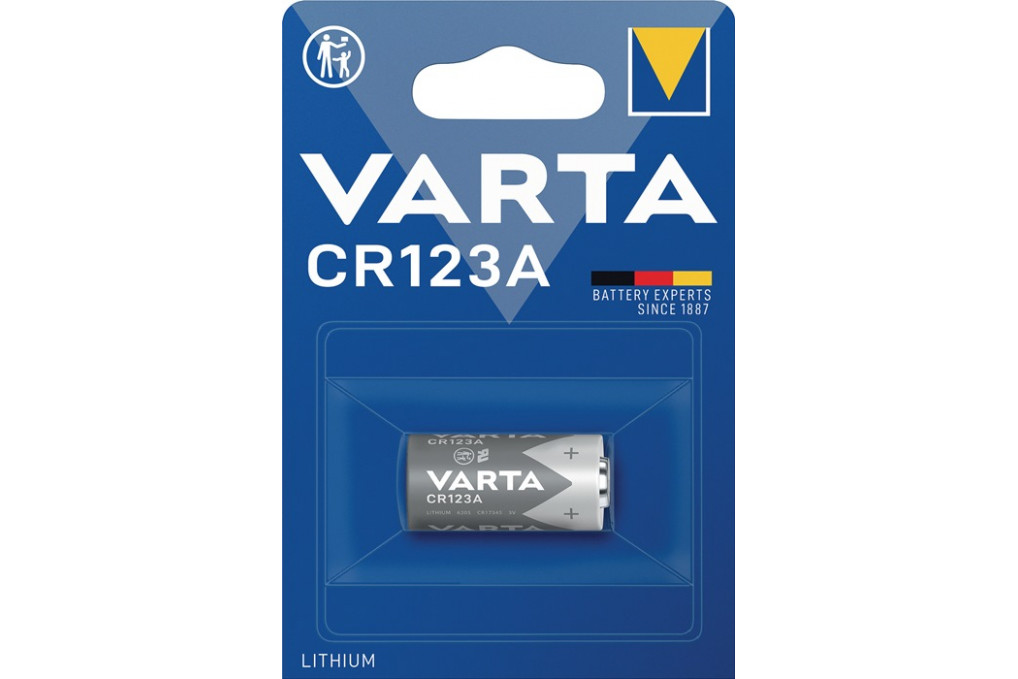 Batterie ULTRA Lithium 3 V CR123A 1430 mAh CR17345 6205 1 St. Bl.VARTA Batterie ULTRA Lithium 3 V CR123A 1430 mAh CR17345 6205 1 St. Bl.VARTA