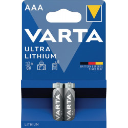 Batterie ULTRA Lithium 1,5 V AAA Micro 1100 mAh FR10G445 6103 2 St. Bl.VARTA Batterie ULTRA Lithium 1,5 V AAA Micro 1100 mAh FR10G445 6103 2 St. Bl.VARTA