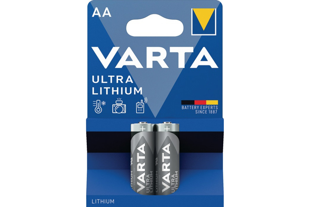 Batterie ULTRA Lithium 1,5 V AA Mignon 2900 mAh FR14505 6106 2 St. Bl.VARTA
