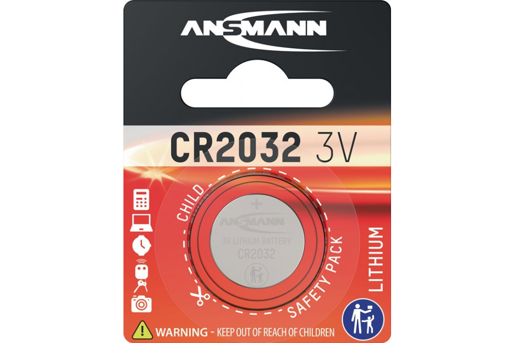 Knopfzelle 3 V 230 mAh CR2032 20x3,2mm 1 St. Bl.ANSMANN Knopfzelle 3 V 230 mAh CR2032 20x3,2mm 1 St. Bl.ANSMANN