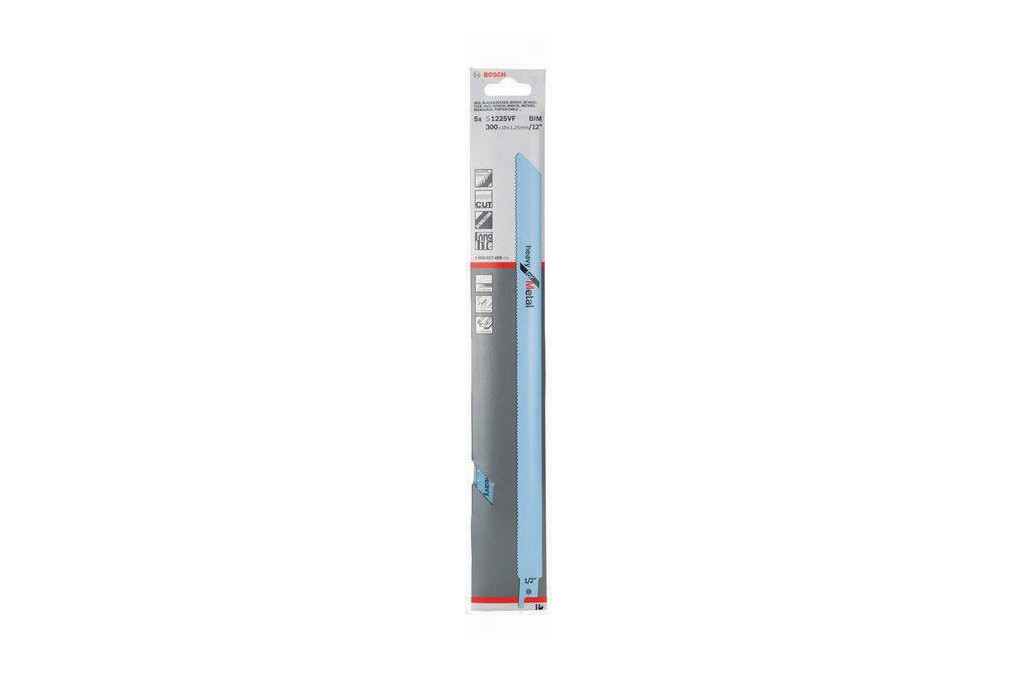 Säbelsägeblatt S 1225 VF L.300mm B.19mm TPI 10 14 1,8 2,6mm varioverz. 5er Pk. Säbelsägeblatt S 1225 VF L.300mm B.19mm TPI 10 14 1,8 2,6mm varioverz. 5er Pk.