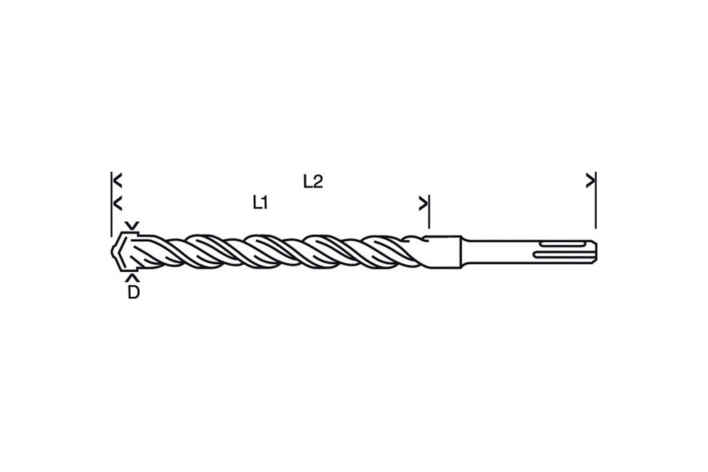 Hammerbohrer Plus 5 D.6,5mm Arbeits L.200mm L.260mm SDS Plus 1 St.BOSCH Hammerbohrer Plus 5 D.6,5mm Arbeits L.200mm L.260mm SDS Plus 1 St.BOSCH