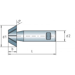 Winkelfräser DIN 1833D TypN D.25mm 45Grad HSS Co Z.10 MAYKESTAG Winkelfräser DIN 1833D TypN D.25mm 45Grad HSS Co Z.10 MAYKESTAG
